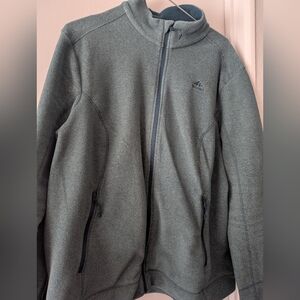 Decathlon Quechua Full-Zip Heathered Green Fleece Jacket Women's 2XL